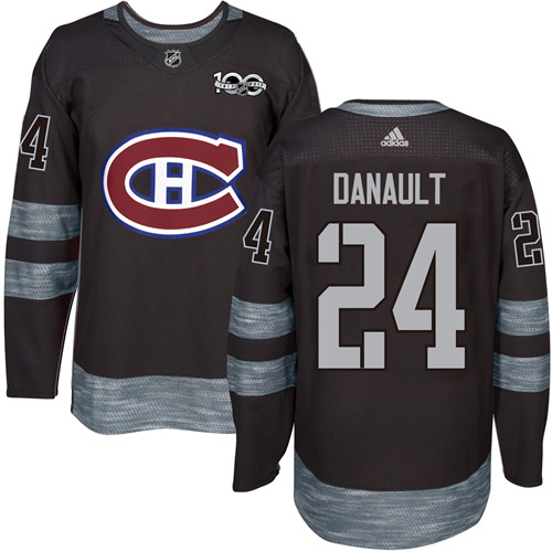 Adidas Canadiens #24 Phillip Danault Black 1917-100th Anniversary Stitched NHL Jersey - Click Image to Close